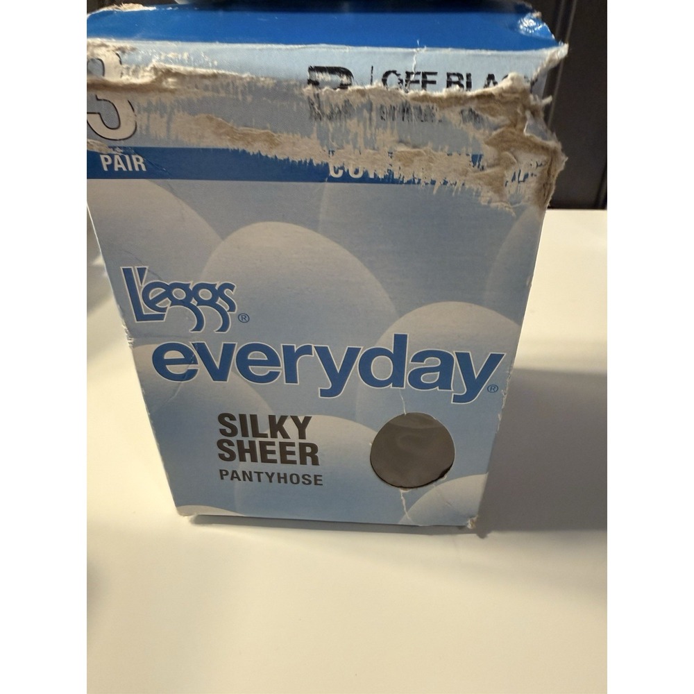 L'eggs 2 Pair Everyday Silky Sheer Off Black 1 Pair Silky Sheer Box Is Missing 1